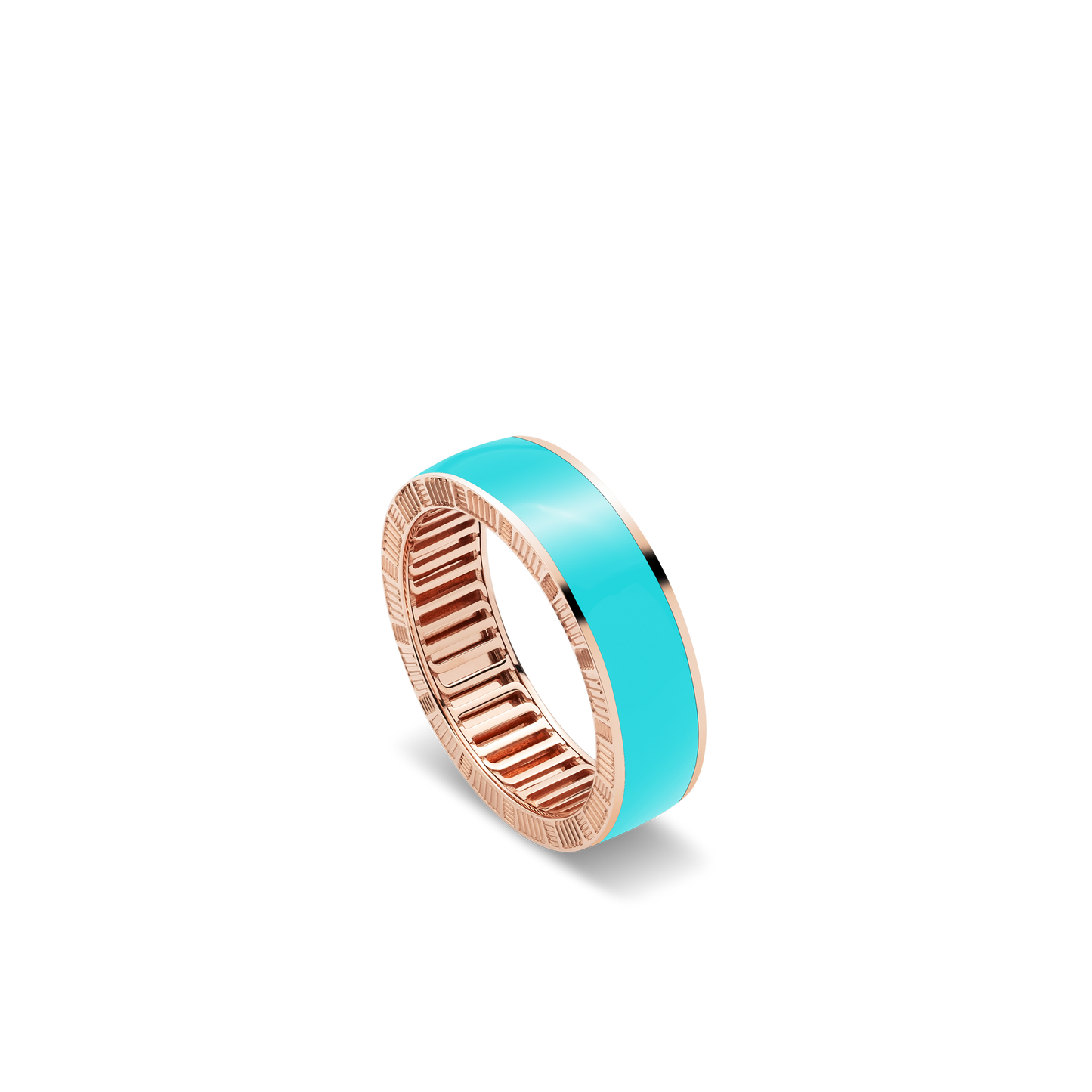DNA Cage Blue Enamel Ring XL