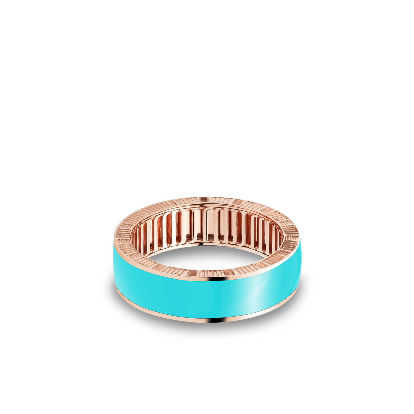 DNA Cage Blue Enamel Ring XL