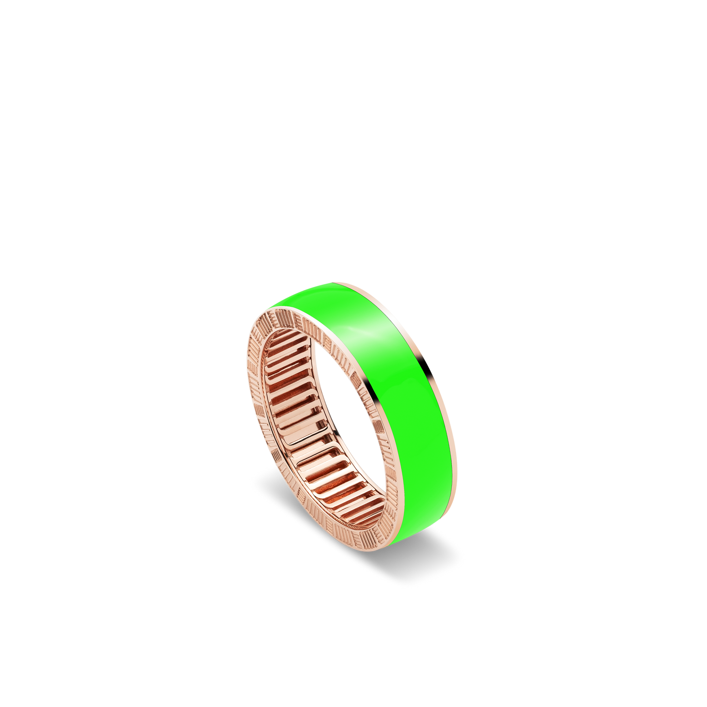 DNA Cage Green Enamel Ring XL