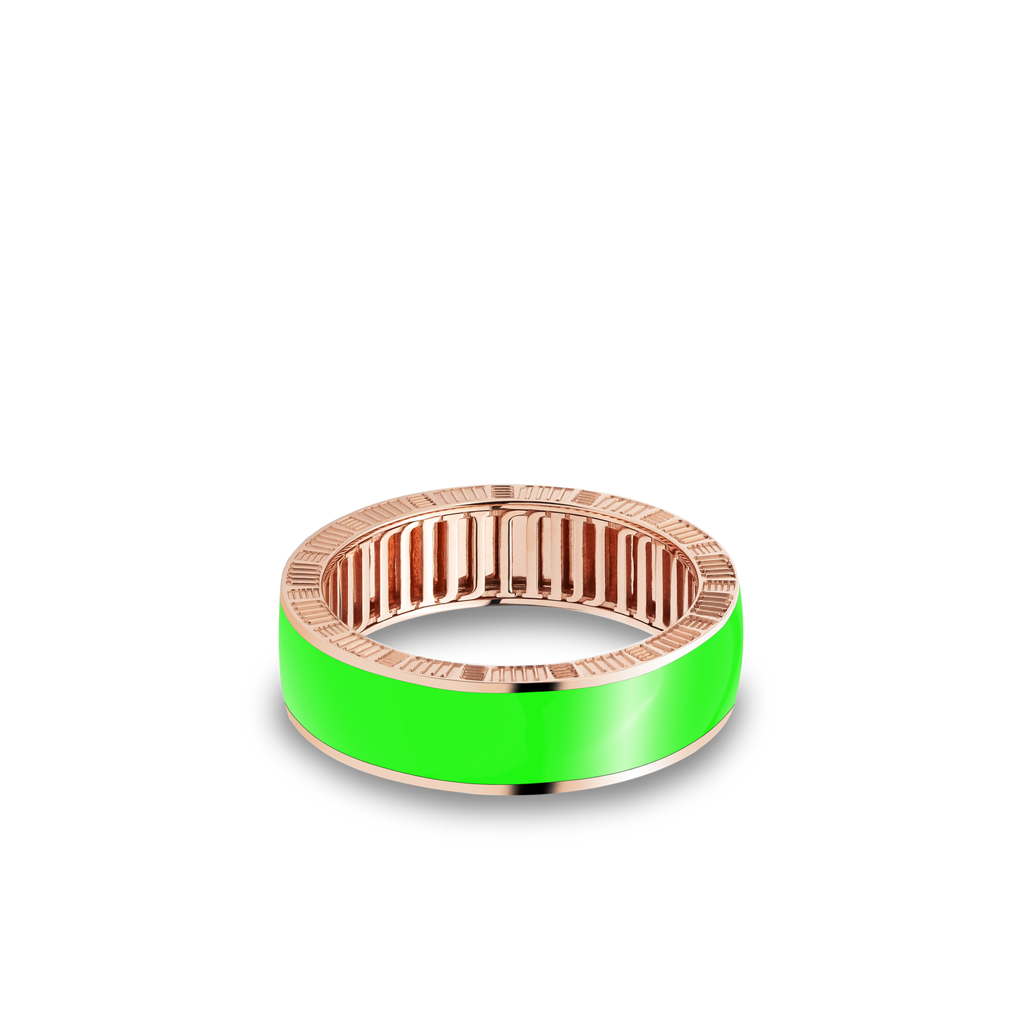 DNA Cage Green Enamel Ring XL
