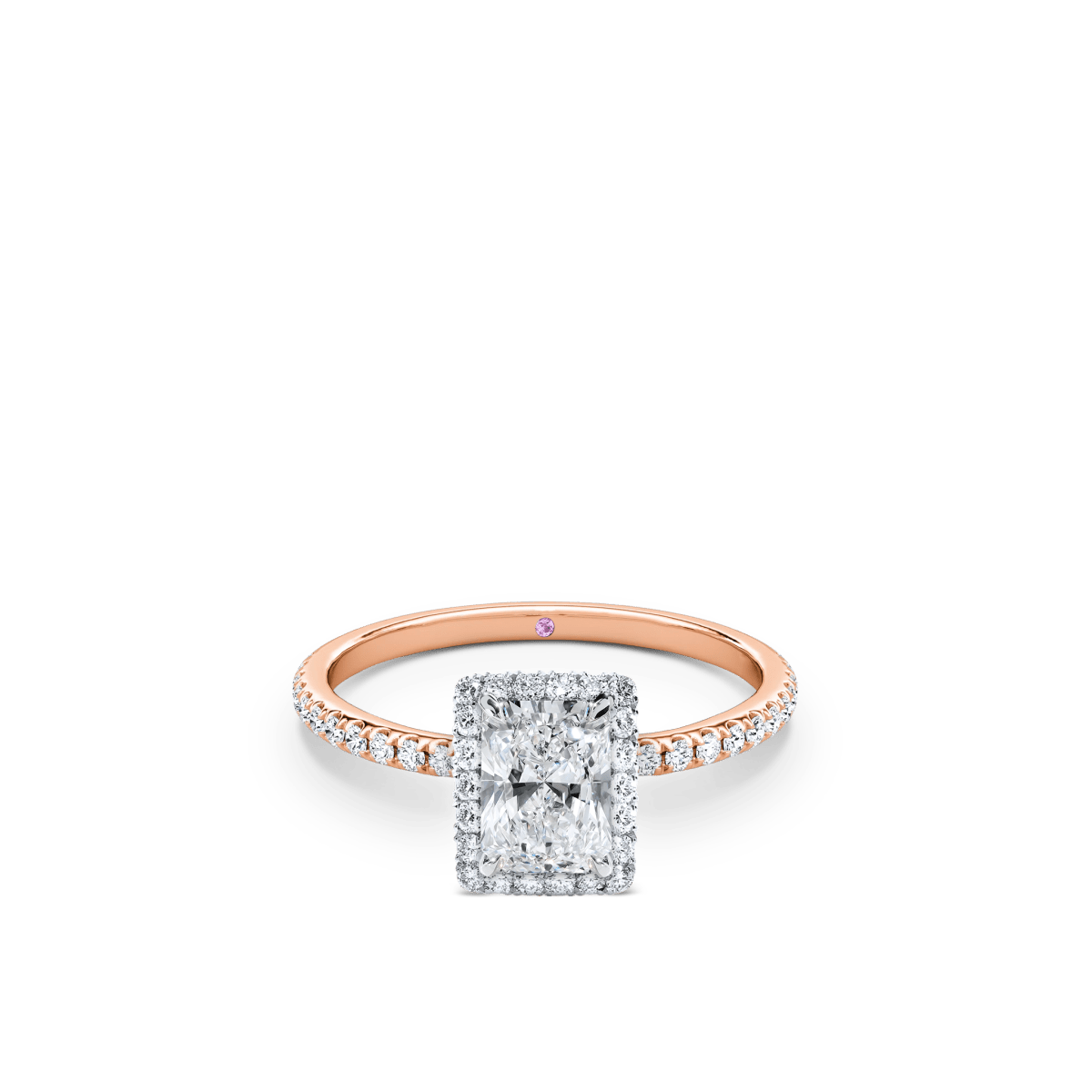 Radiant Halo Diamond Engagement Ring – MJ JONES