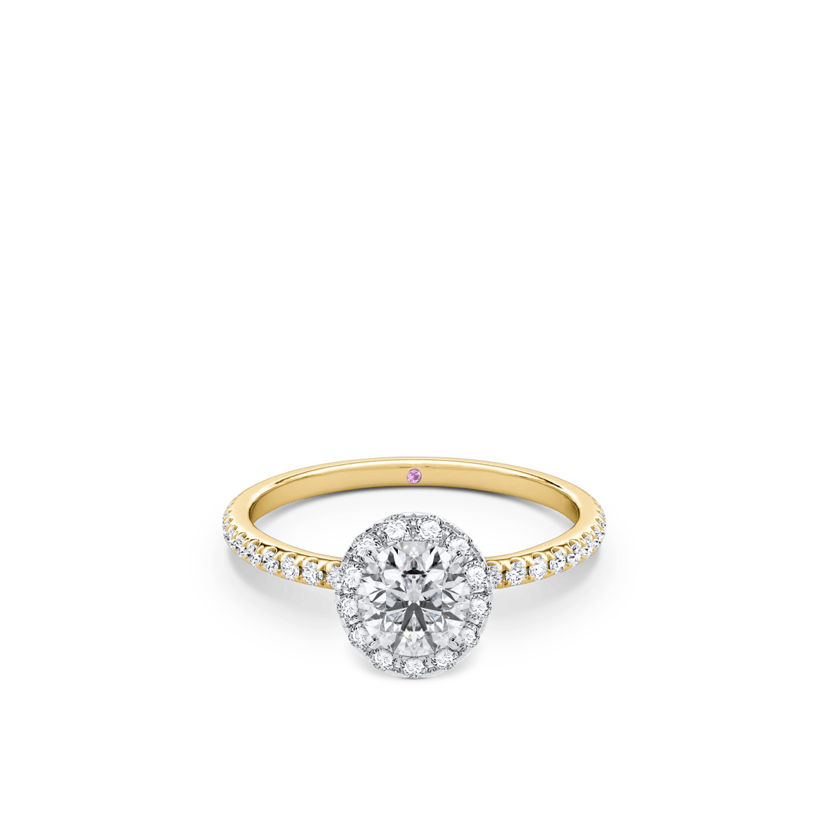 Round Halo Diamond Engagement Ring – MJ JONES