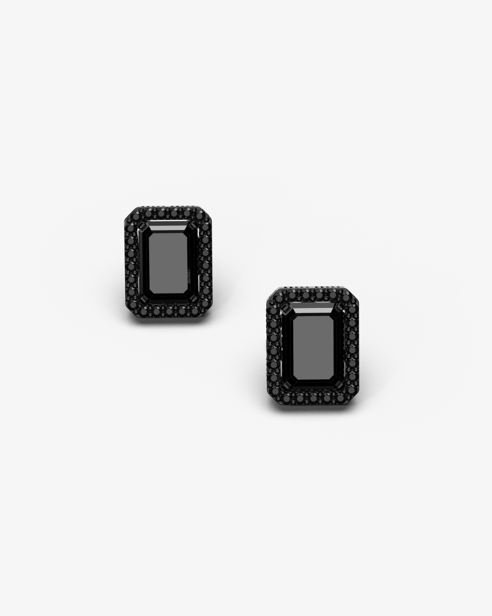 Black jewel earrings deals
