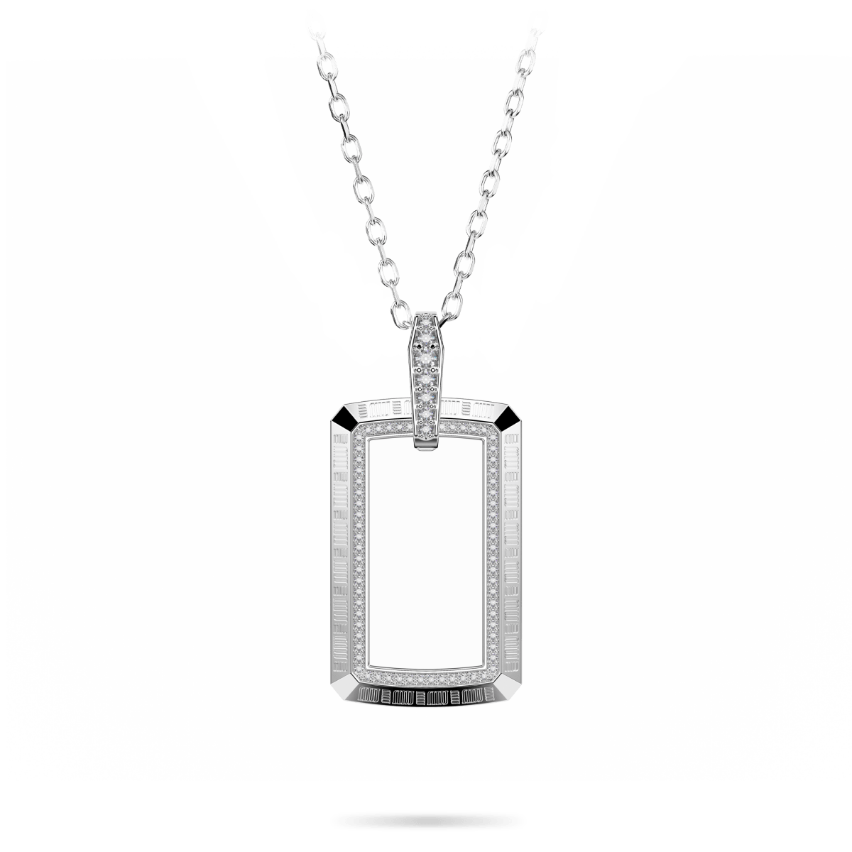 Diamond dog tag pendant clearance