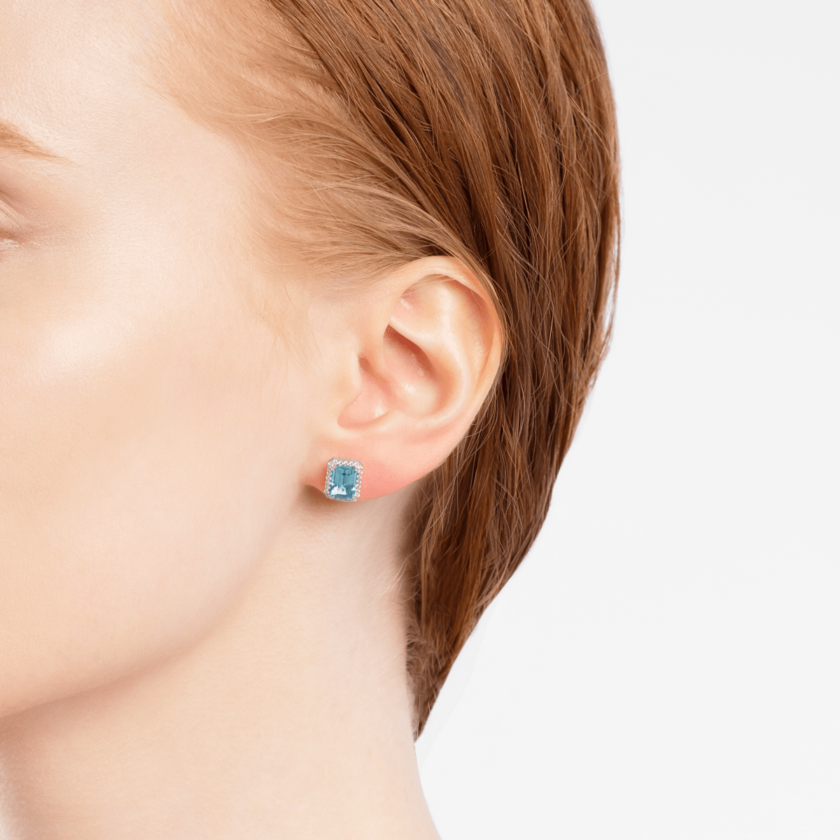 Jewel Earrings Blue Topaz