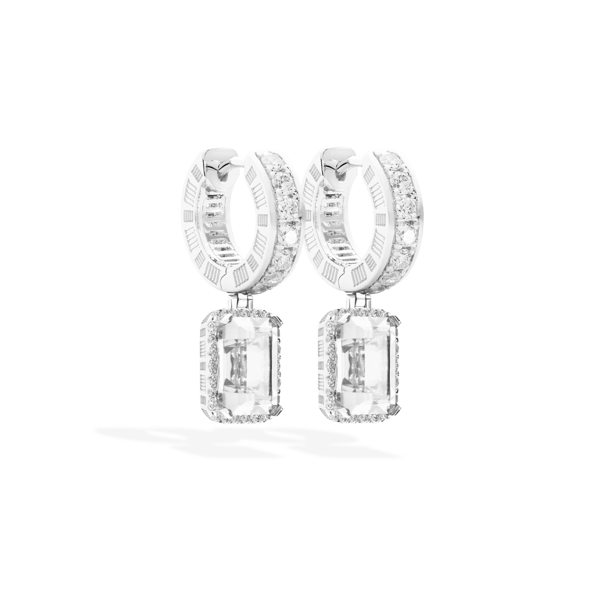 Jewel Cage Earrings White Topaz