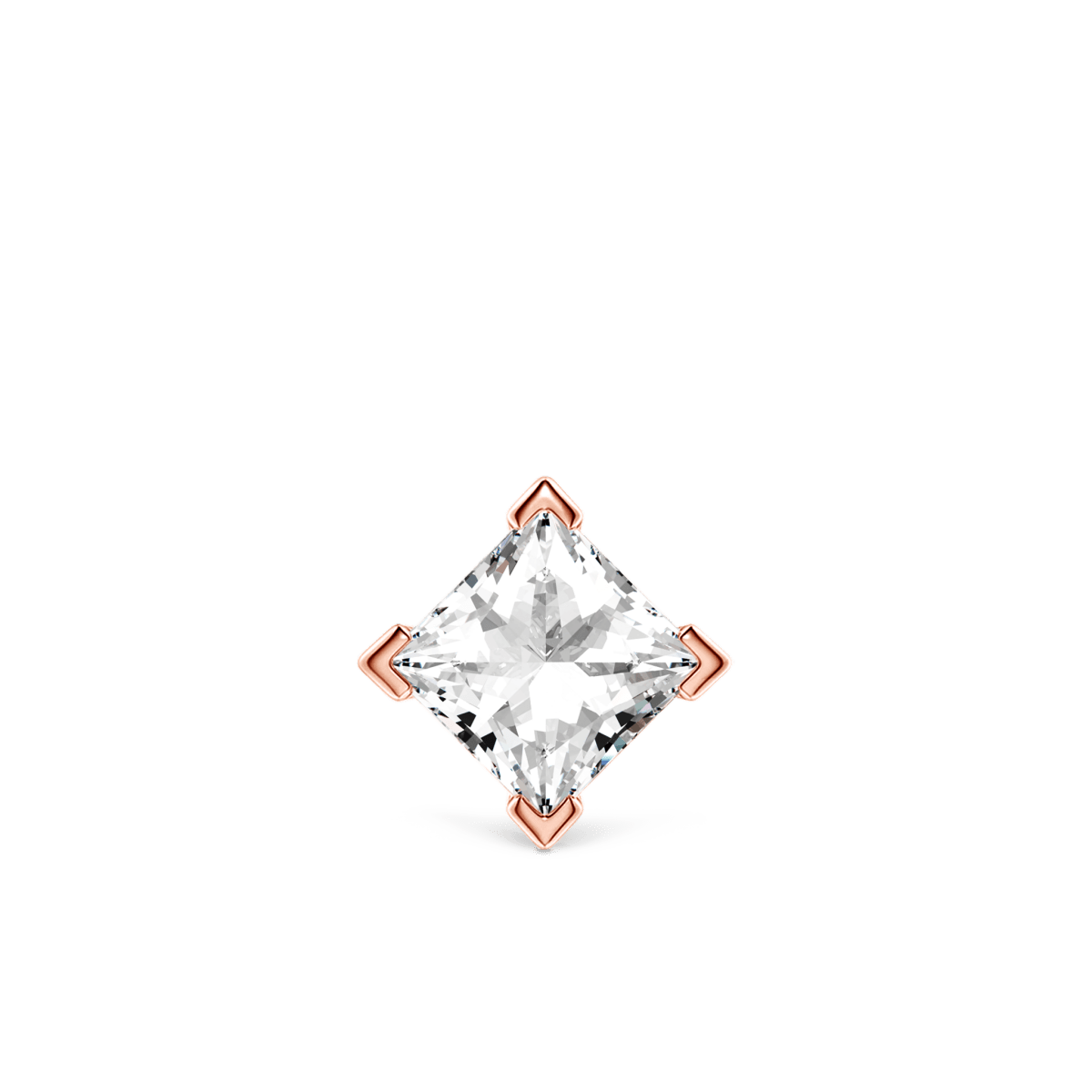 Princess Solitaire Earrings