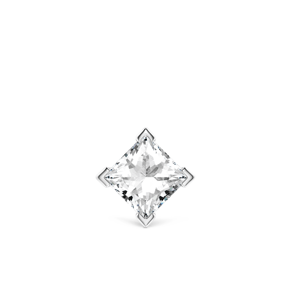 Princess Solitaire Earrings