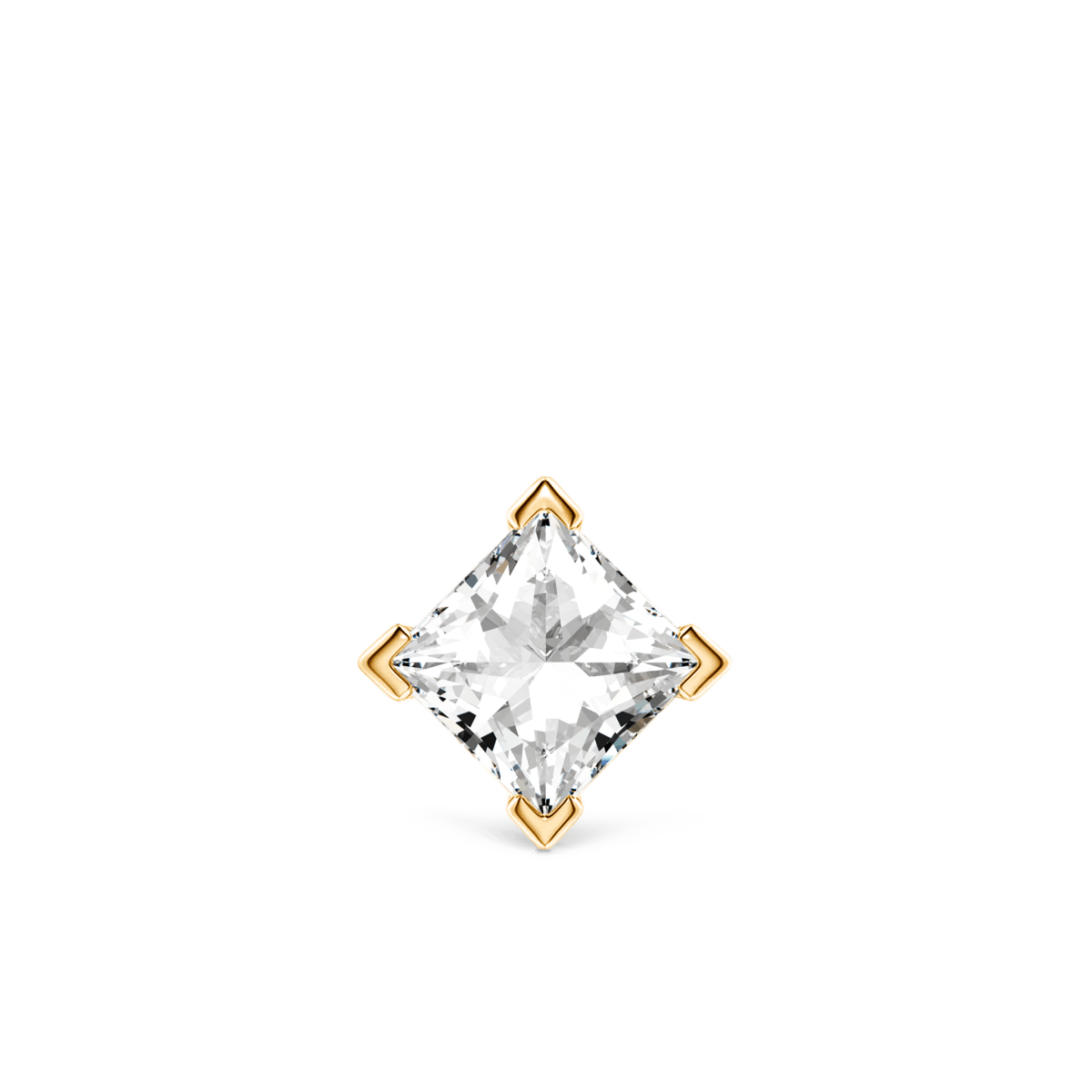 Princess Solitaire Earrings