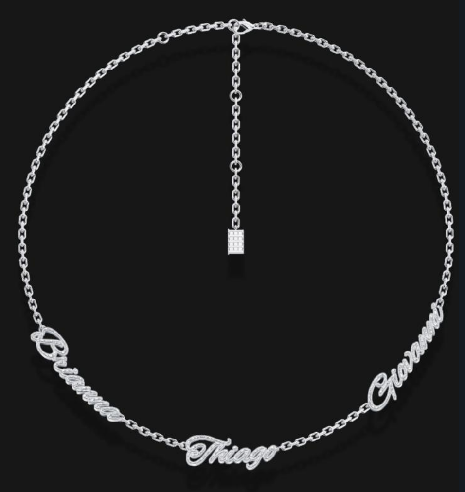 11795 -  Bespoke Diamond Family Necklaces in White Gold (Ladies)