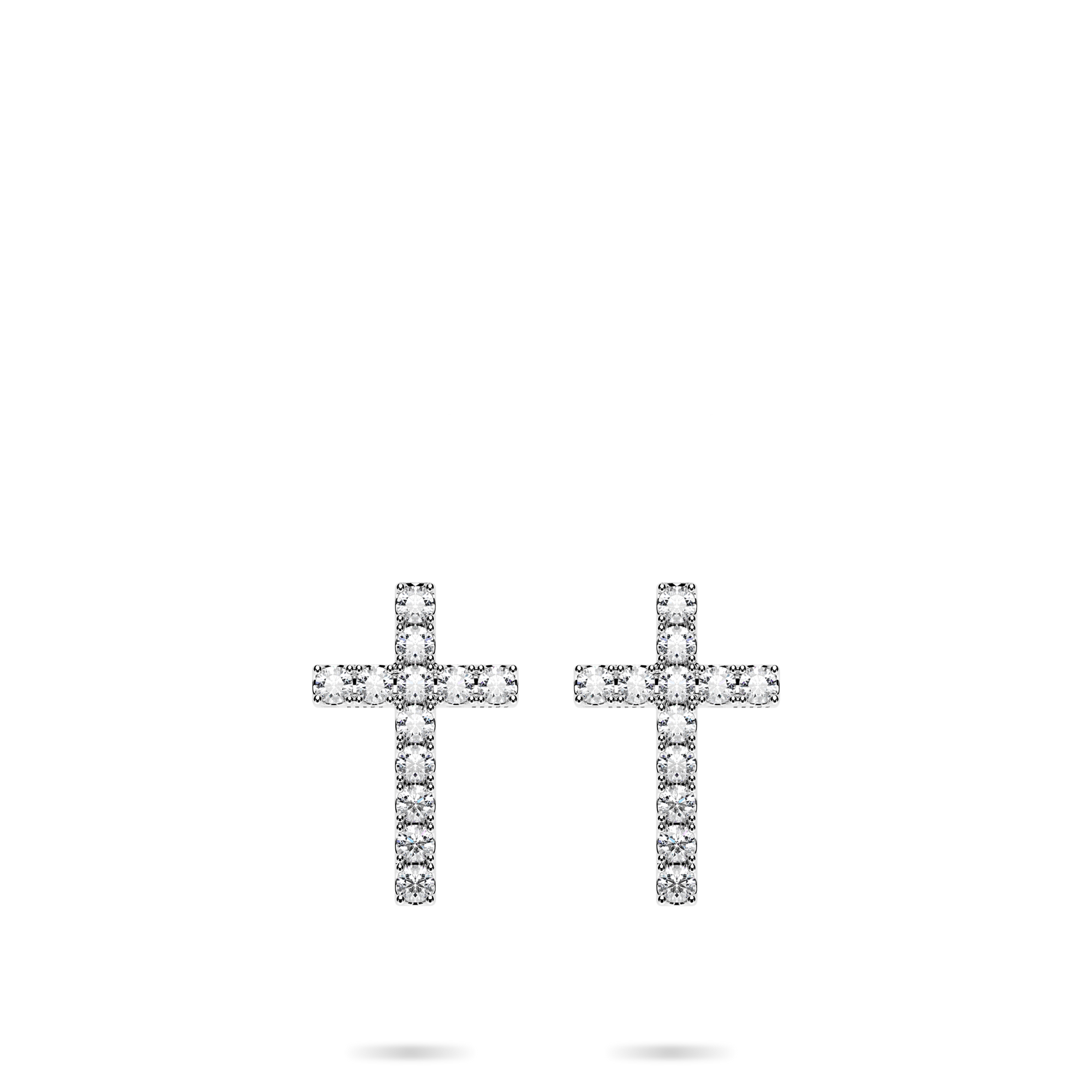 DNA Cage Cross Earrings