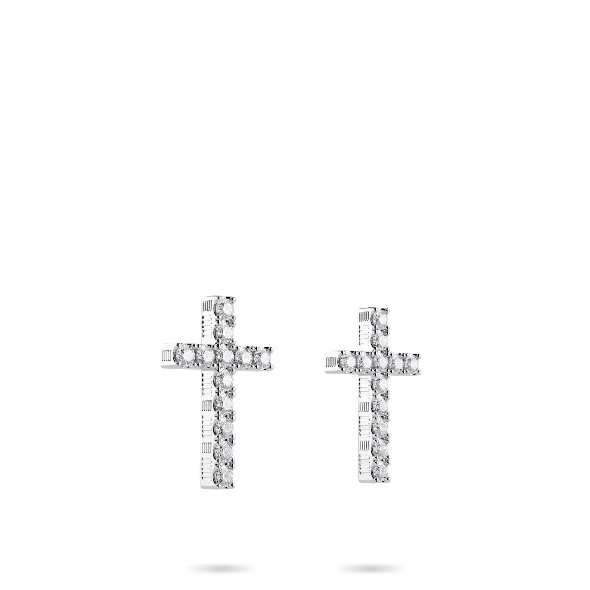 DNA Cage Cross Earrings