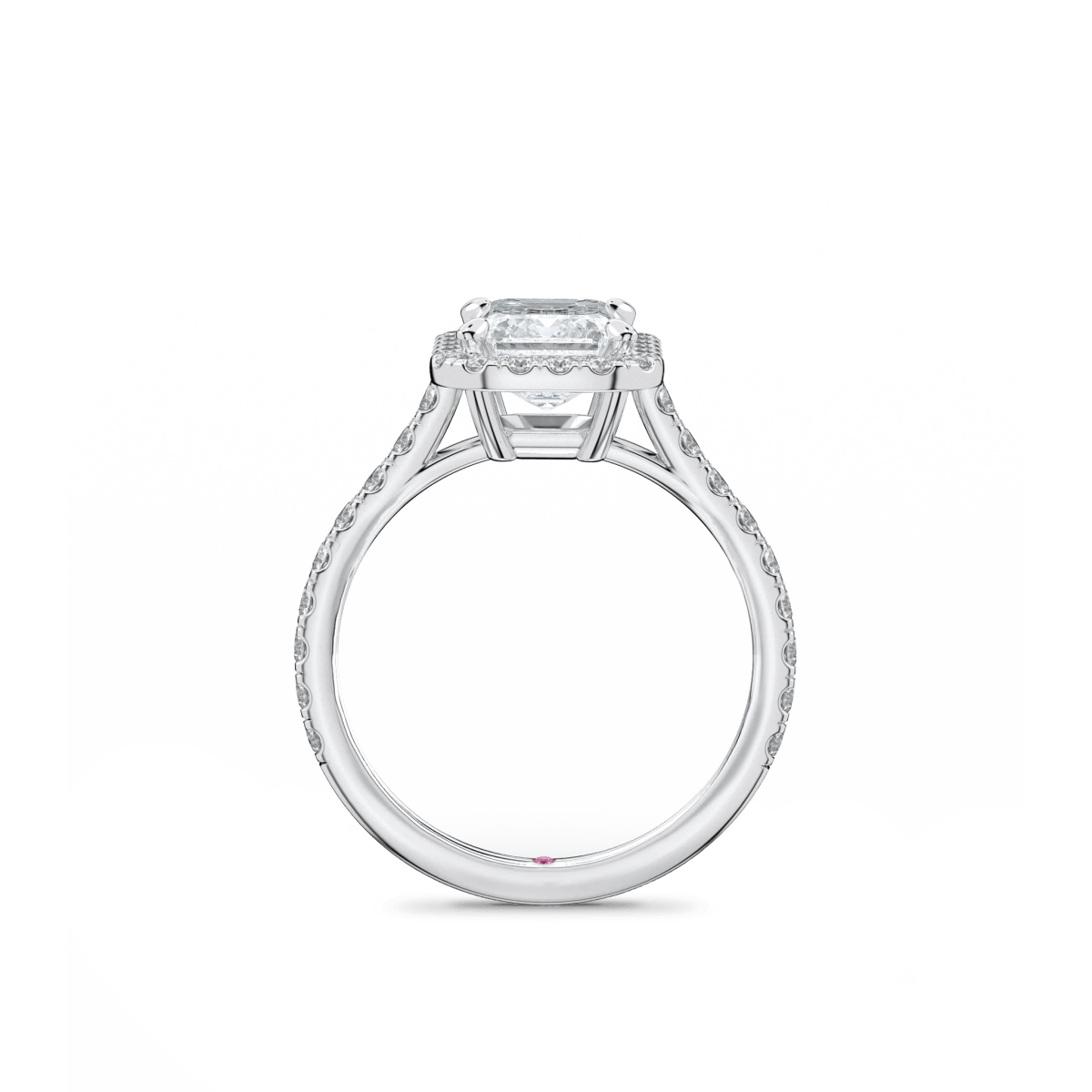 Princess Halo Diamond Engagement Ring