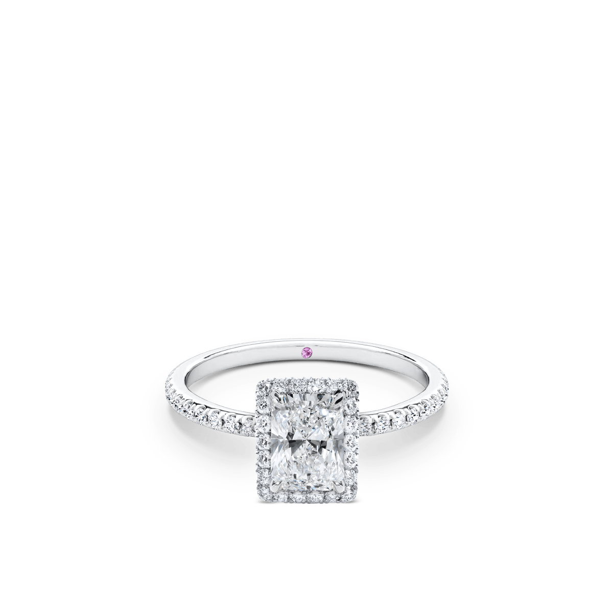 Radiant Halo Diamond Engagement Ring
