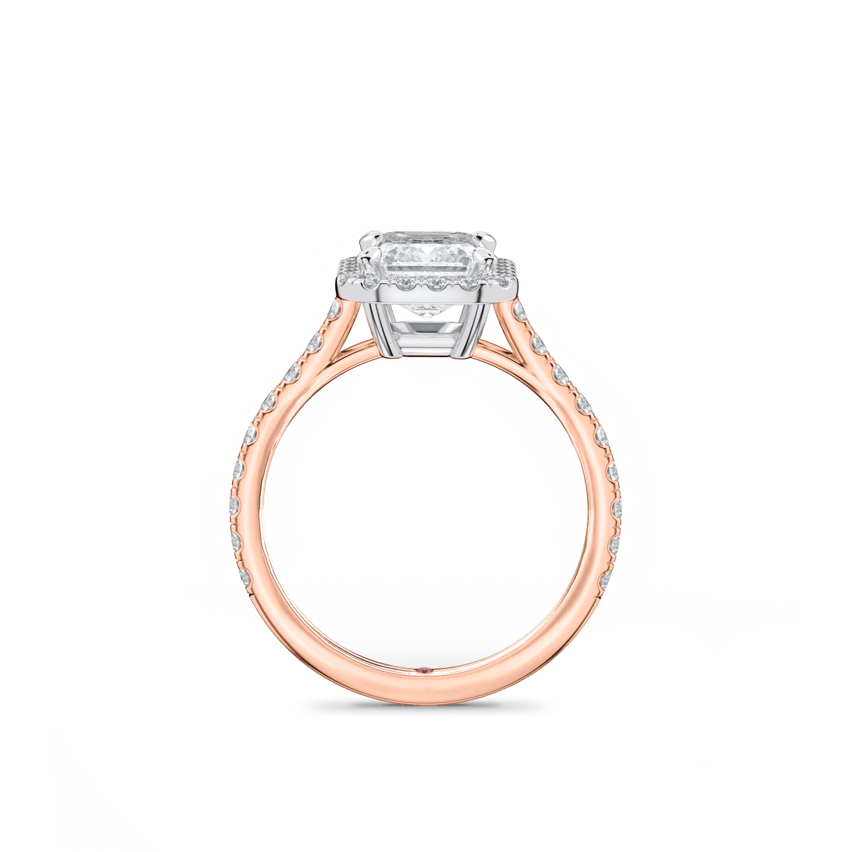 Radiant Halo Diamond Engagement Ring