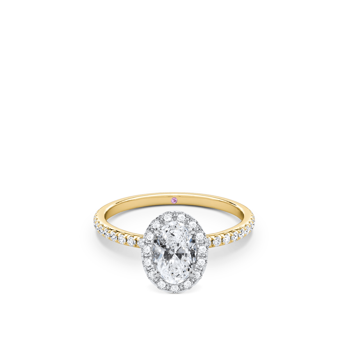 Oval Halo Diamond Engagement Ring