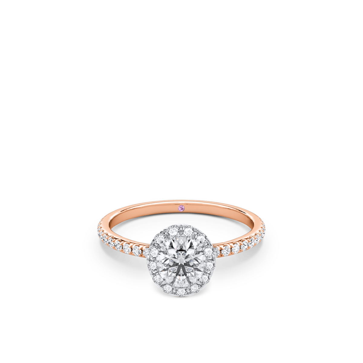 Round Halo Diamond Engagement Ring