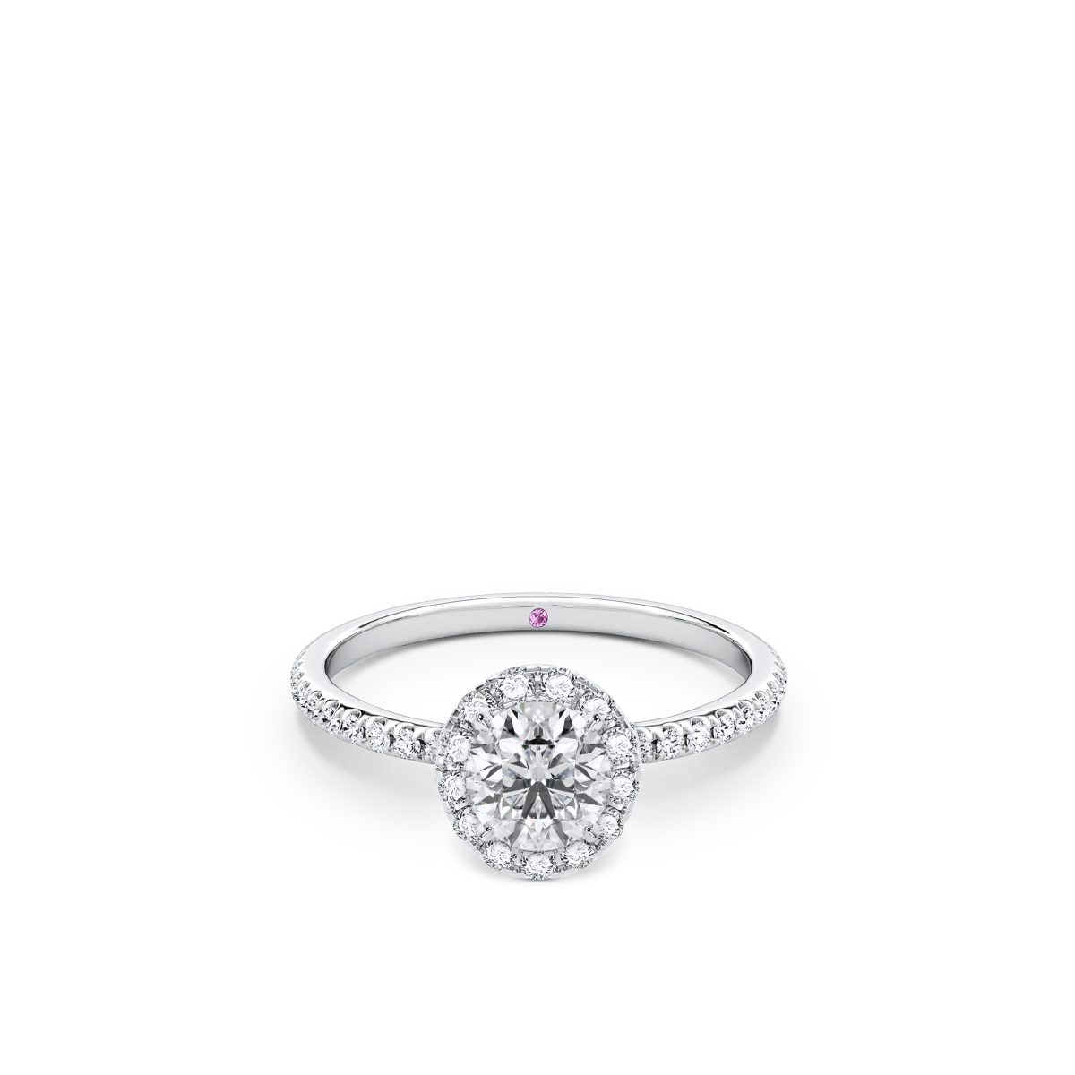 Round Halo Diamond Engagement Ring