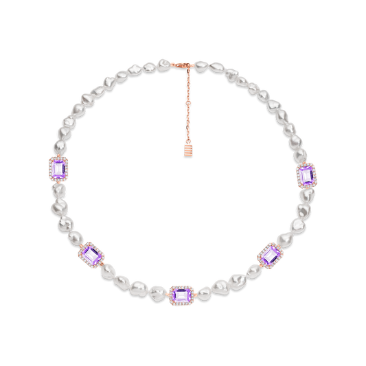 Jewel Charm Necklace Keshi Pearls XL