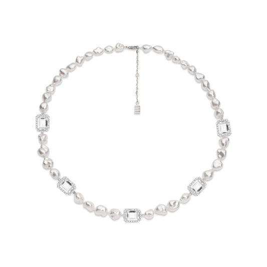 Jewel Charm Necklace Keshi Pearls XL