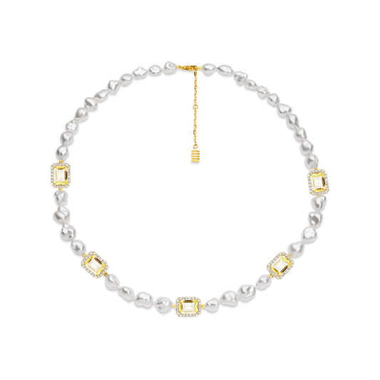 Jewel Charm Necklace Keshi Pearls XL