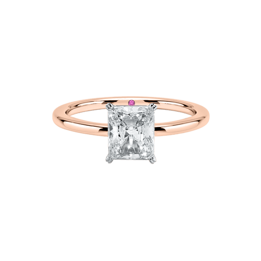 1ct Radiant Diamond Engagement Ring