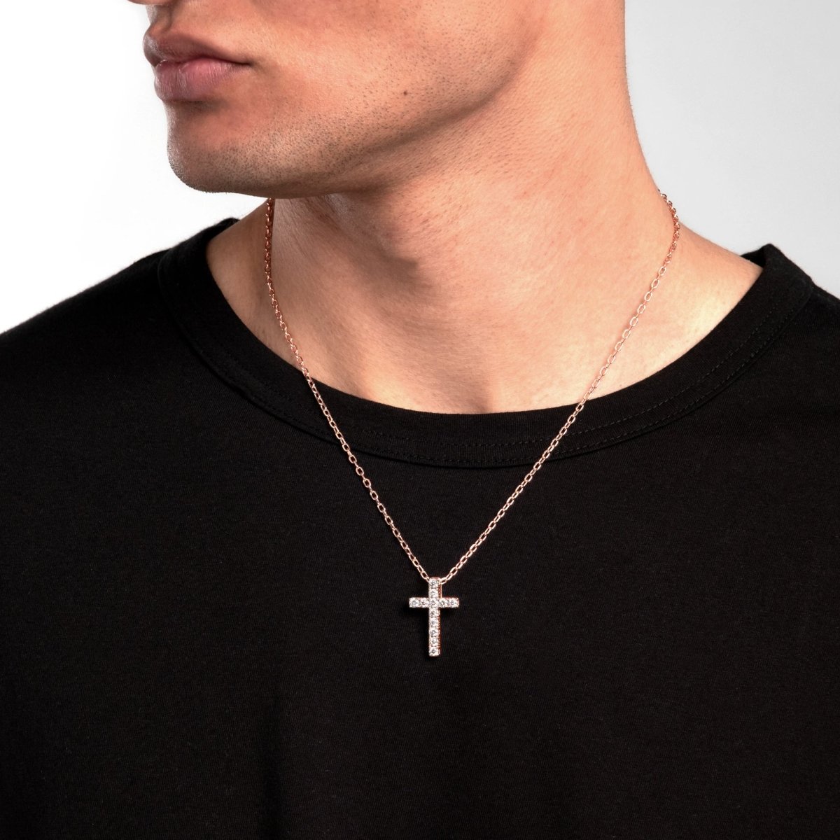 DNA Cage Cross Pendant