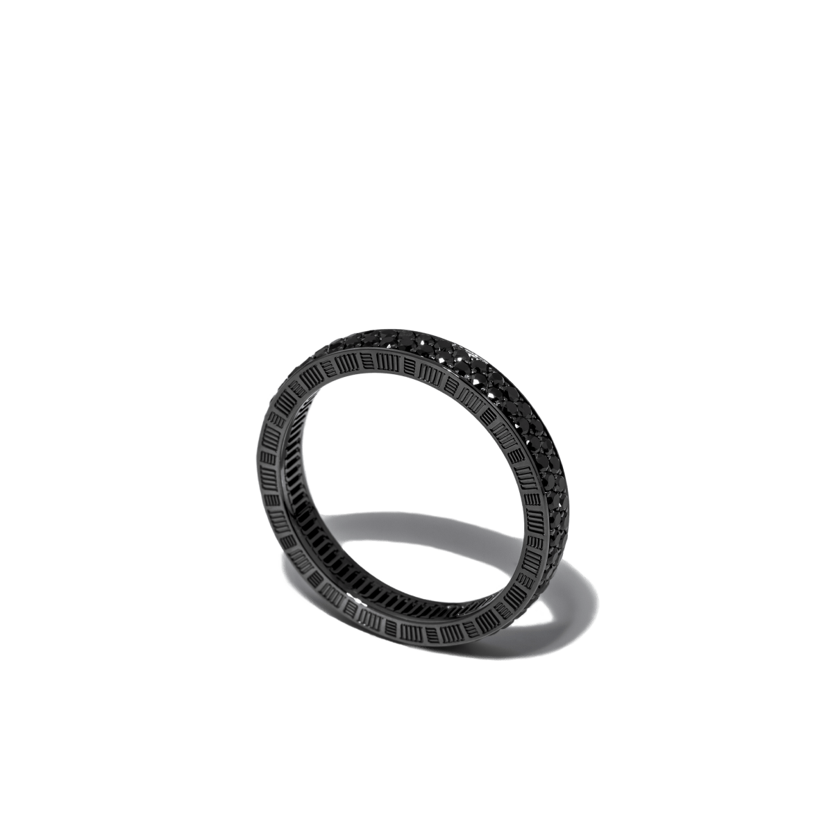 DNA Cage Ring Black Enamel