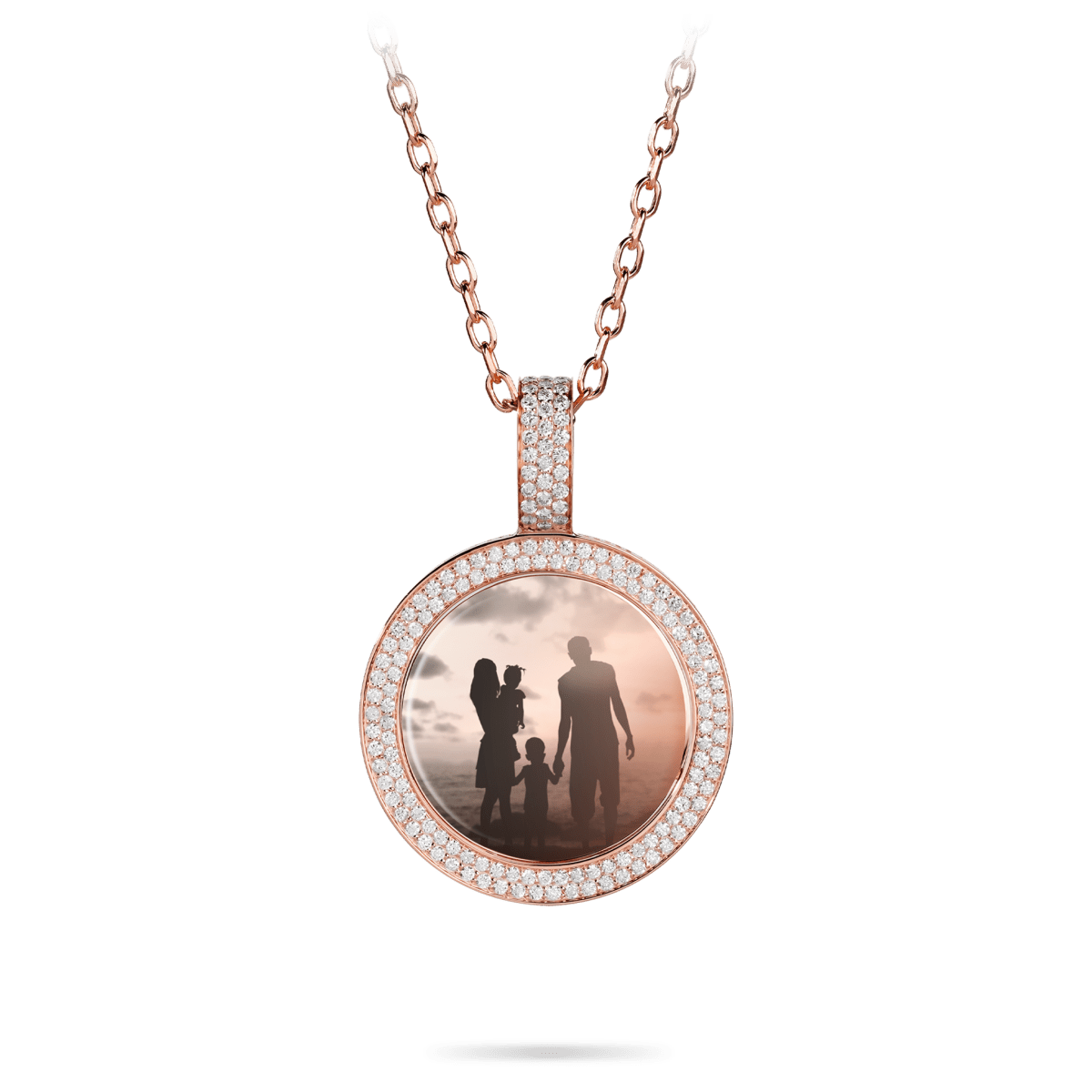 DNA Round Picture Pendant