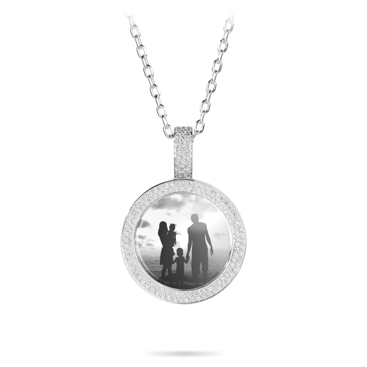 DNA Round Picture Pendant