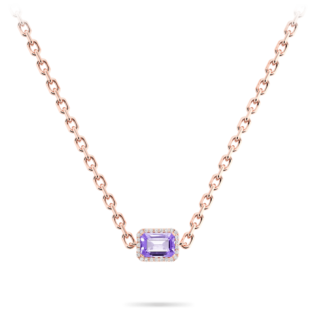 Jewel Charm Pendant Purple Amethyst