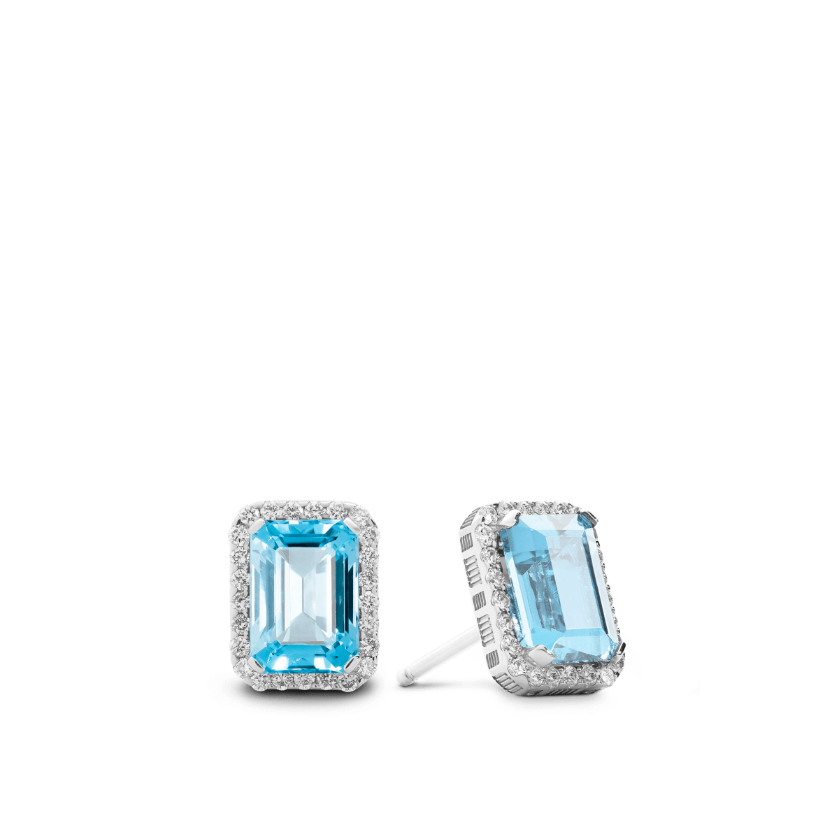 Jewel Earrings Blue Topaz