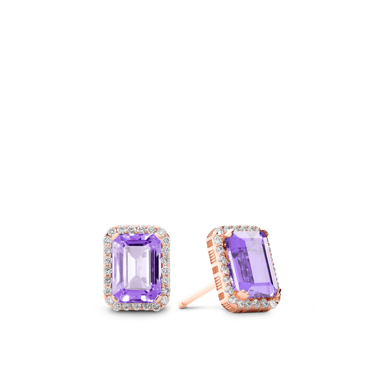Jewel Earrings Purple Amethyst