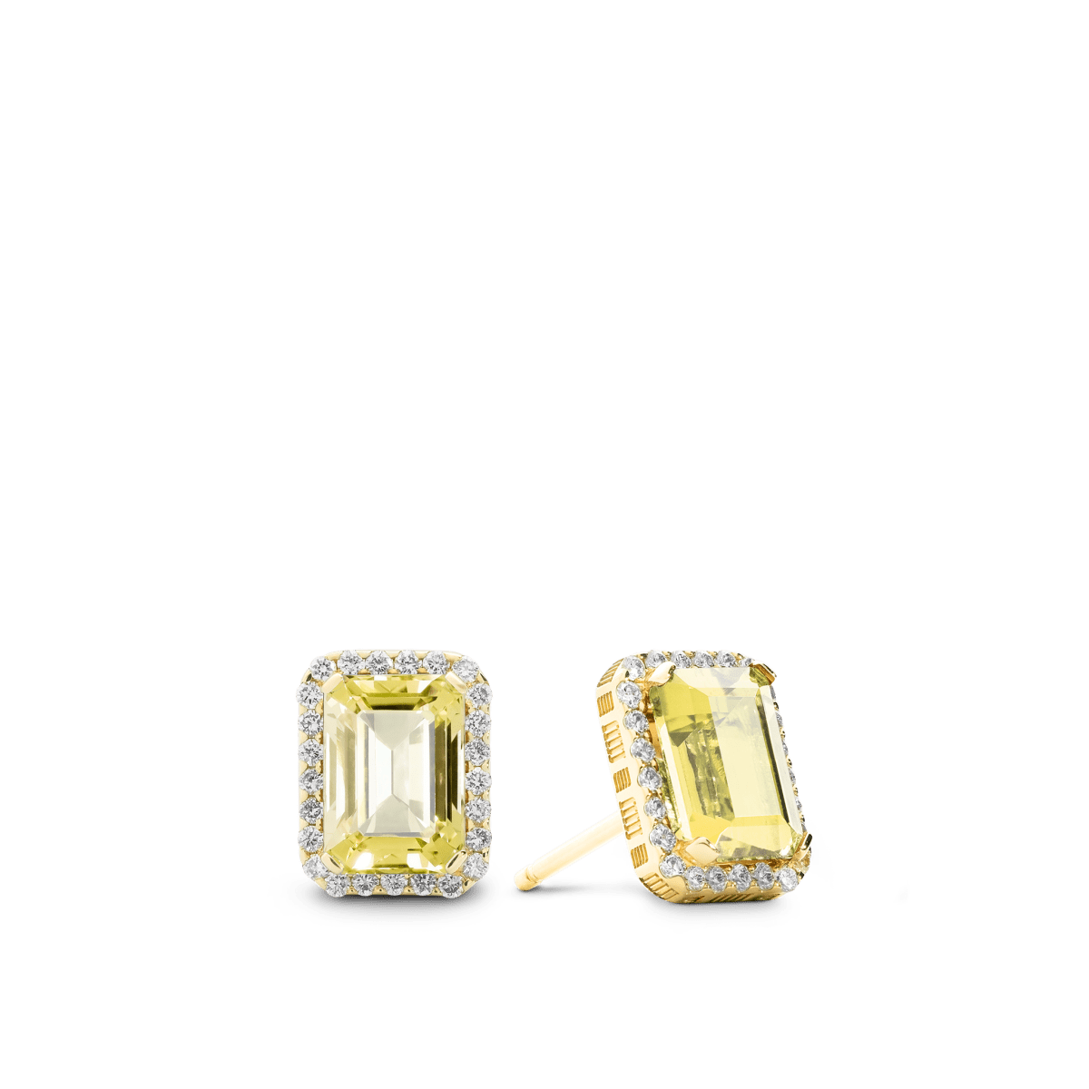 Jewel Earrings Yellow Quartz