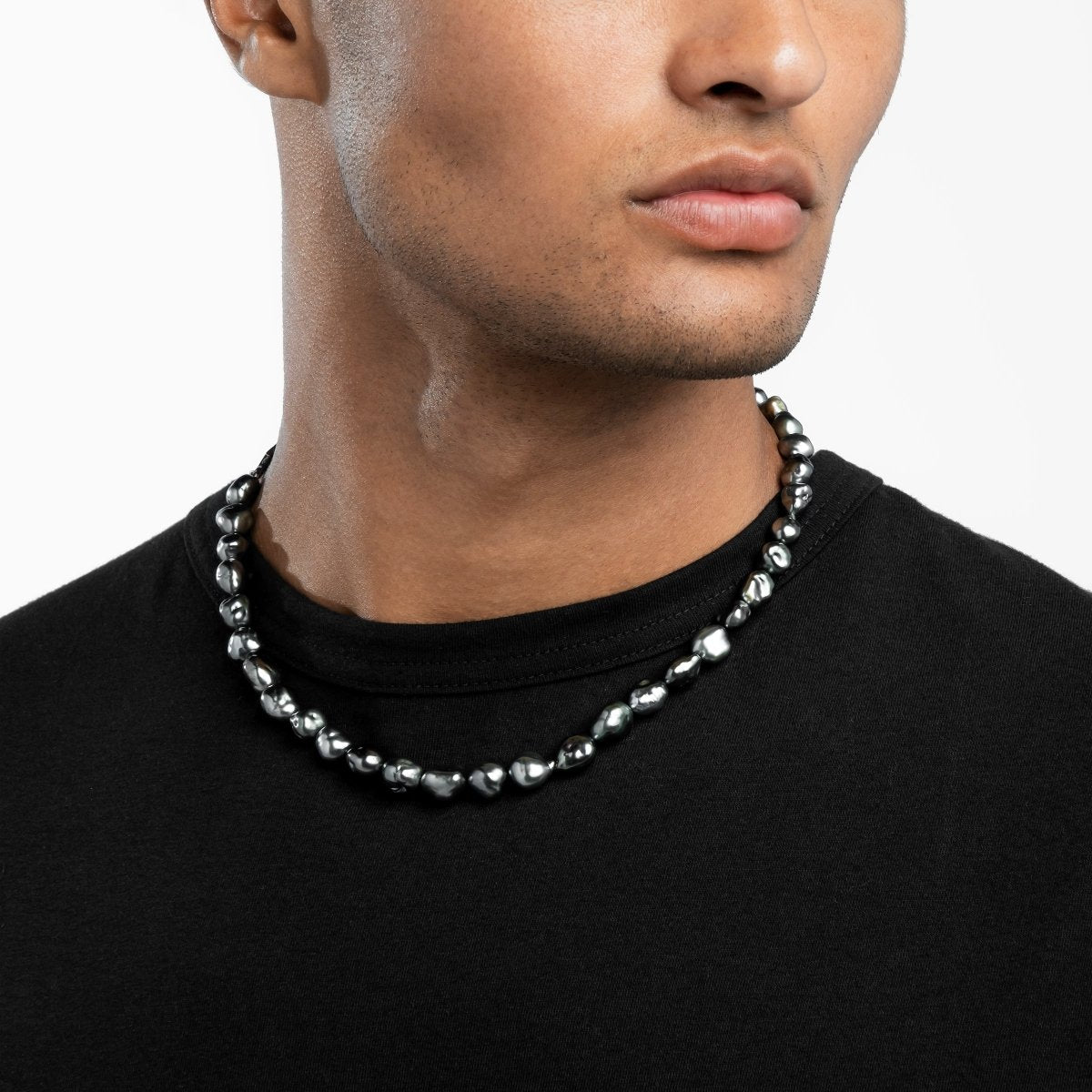 Black Keshi Pearl Necklace