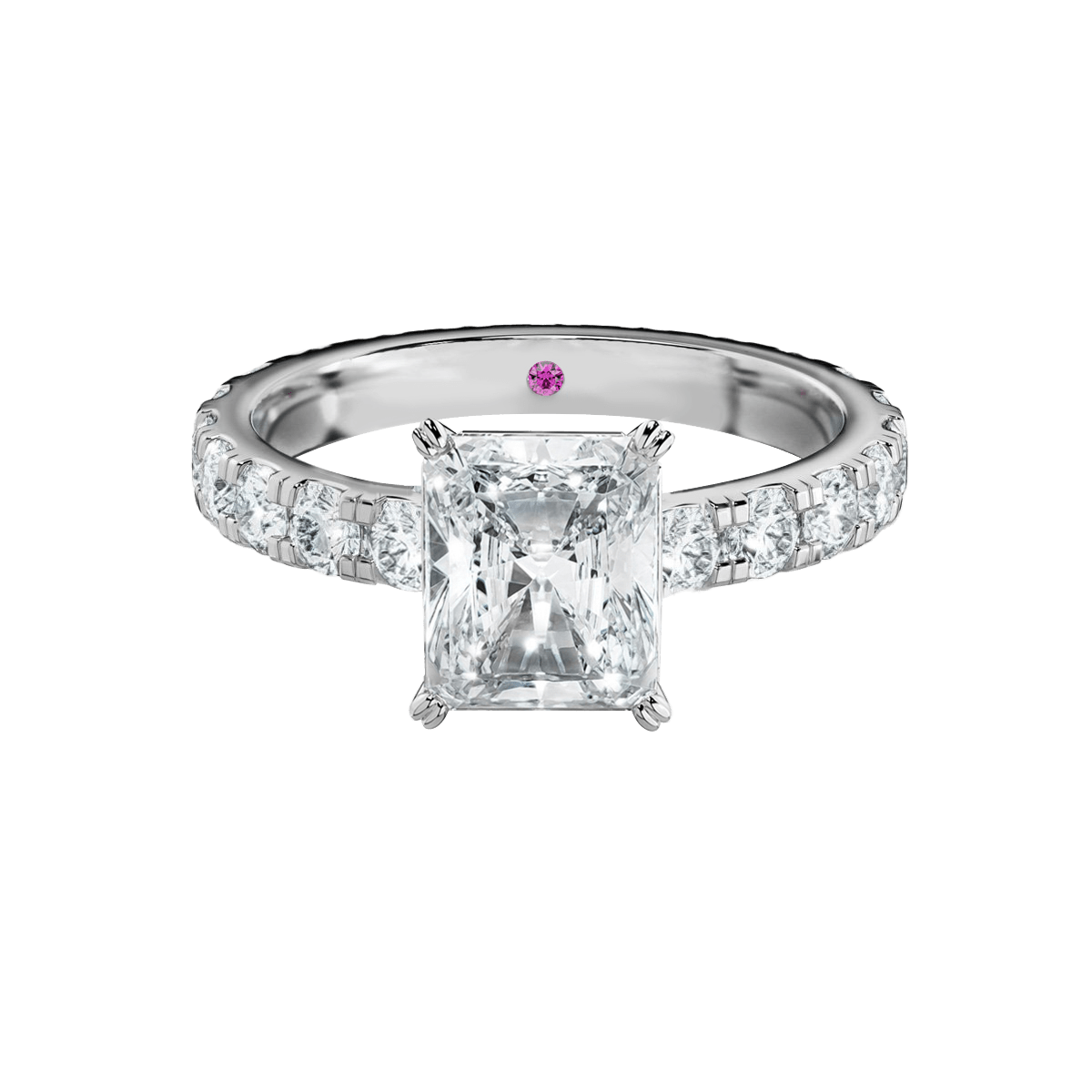 1ct Radiant Diamond Engagement Ring