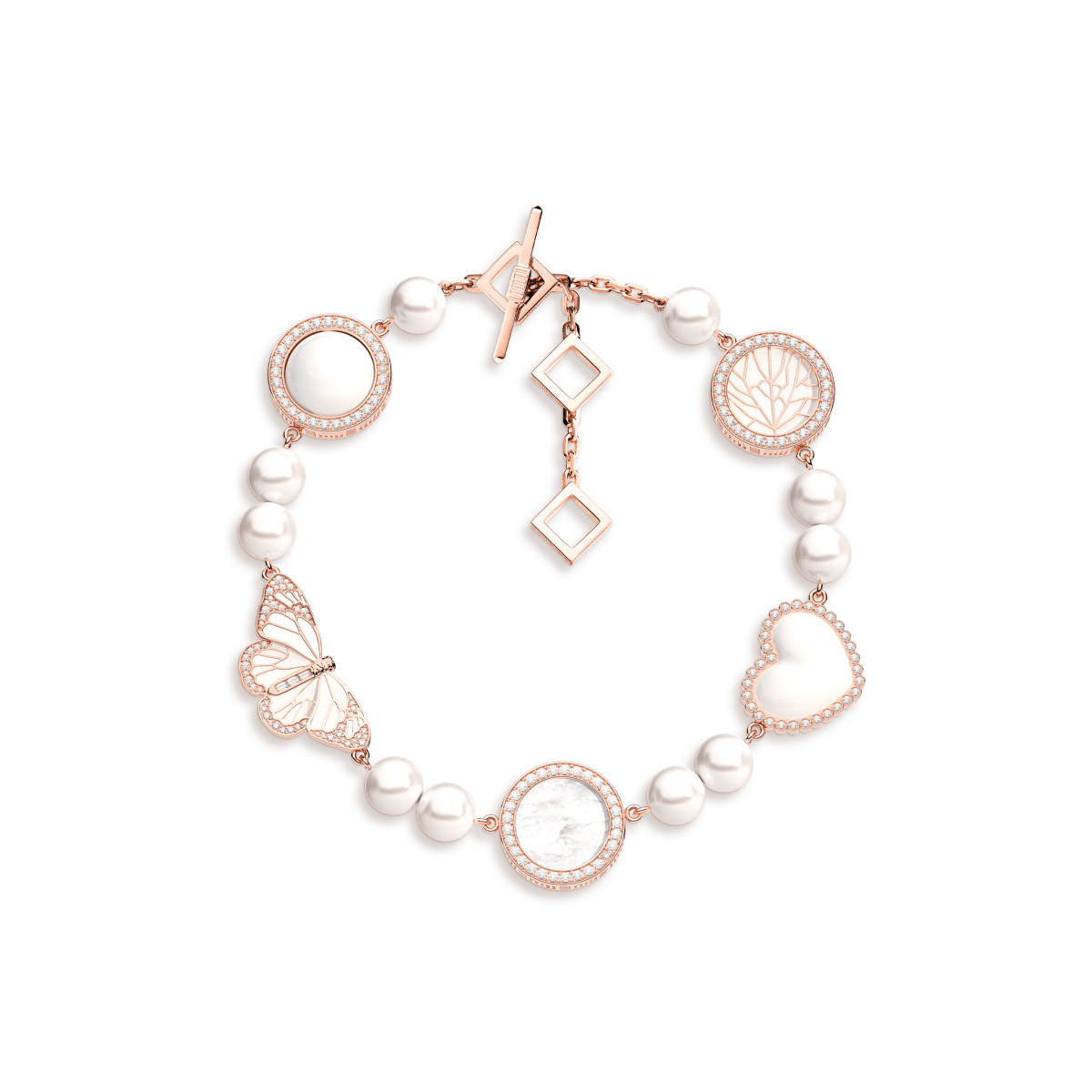 Pearl Skies Multi Charm Bracelet