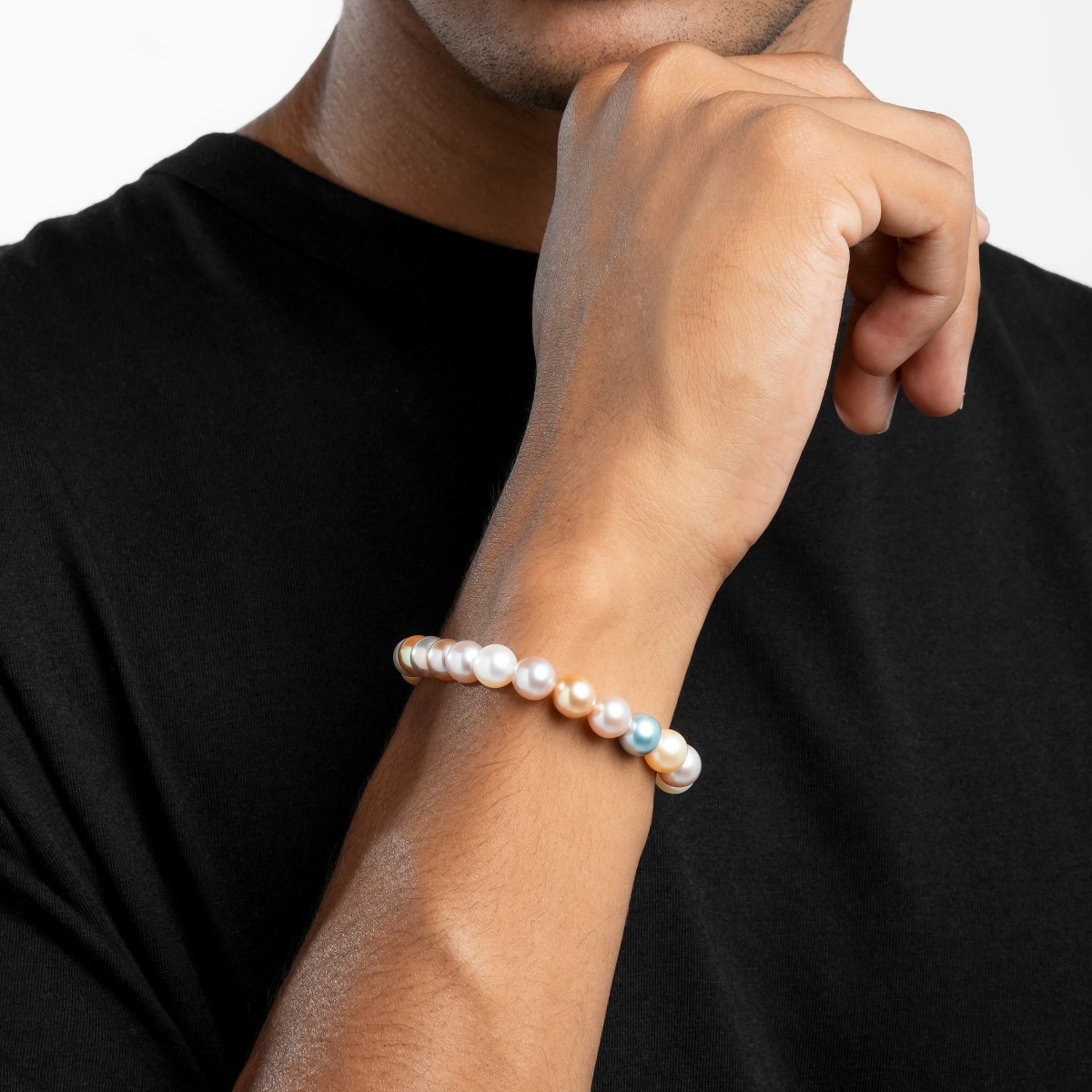 Multicolour Round Pearl Bracelet